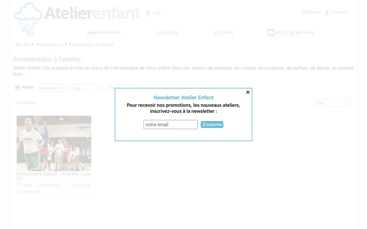 Atelier Enfant Lille