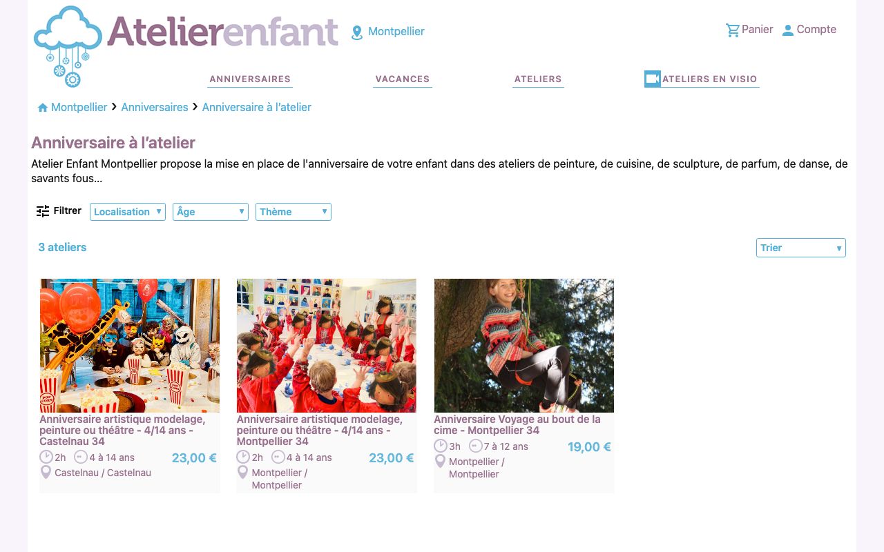 Atelier Enfant Montpellier
