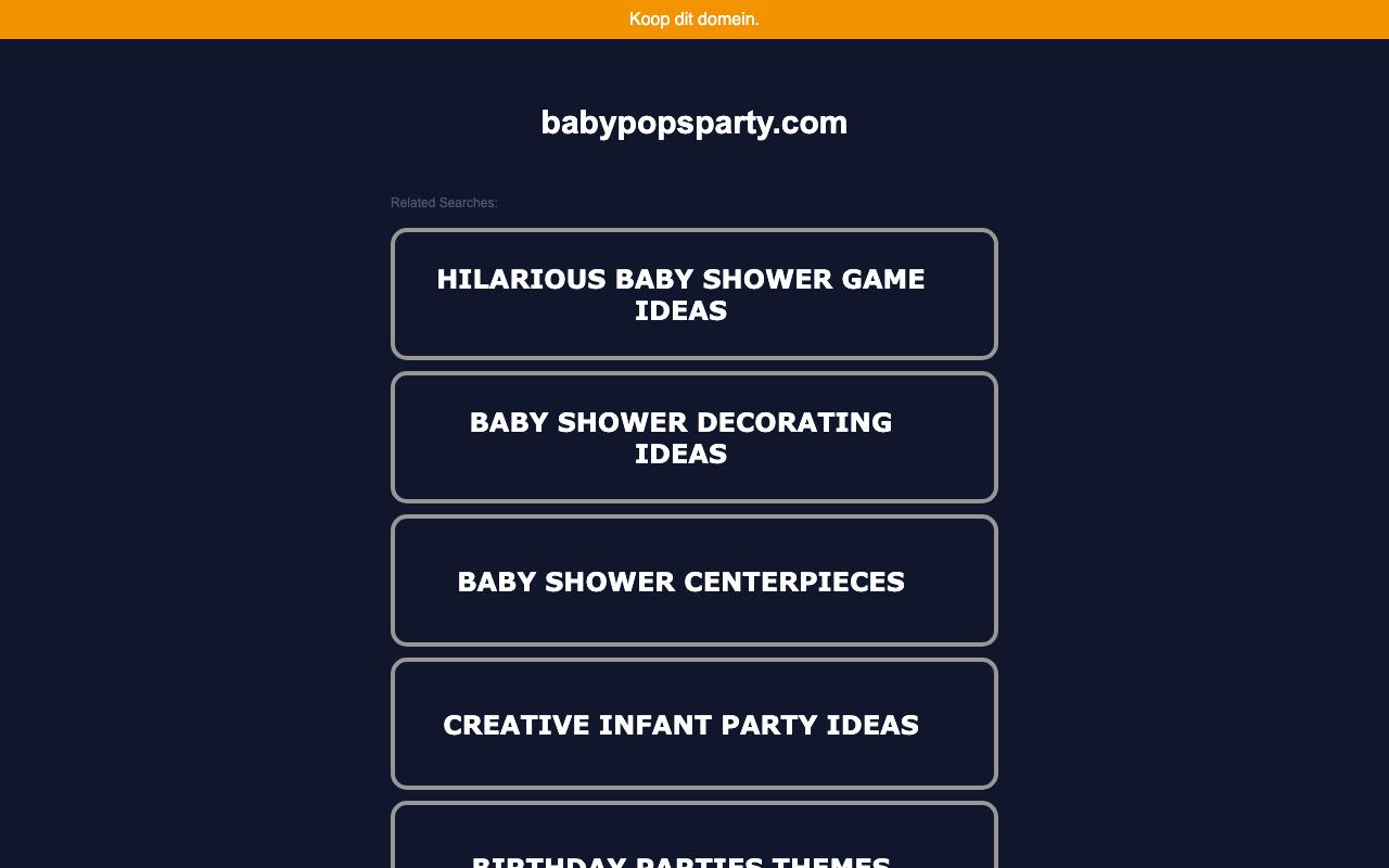 Baby Pop's Party