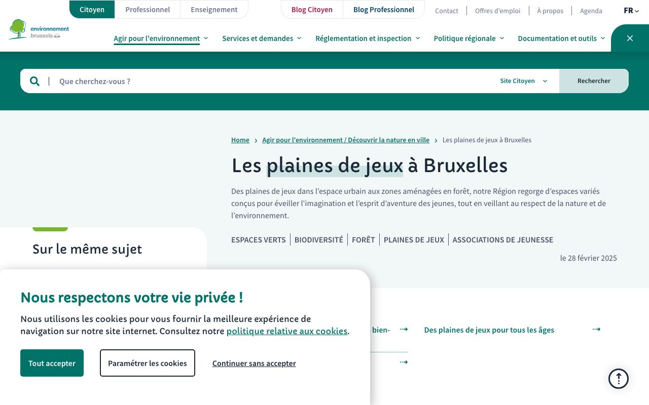Bruxelles Environnement Plaines