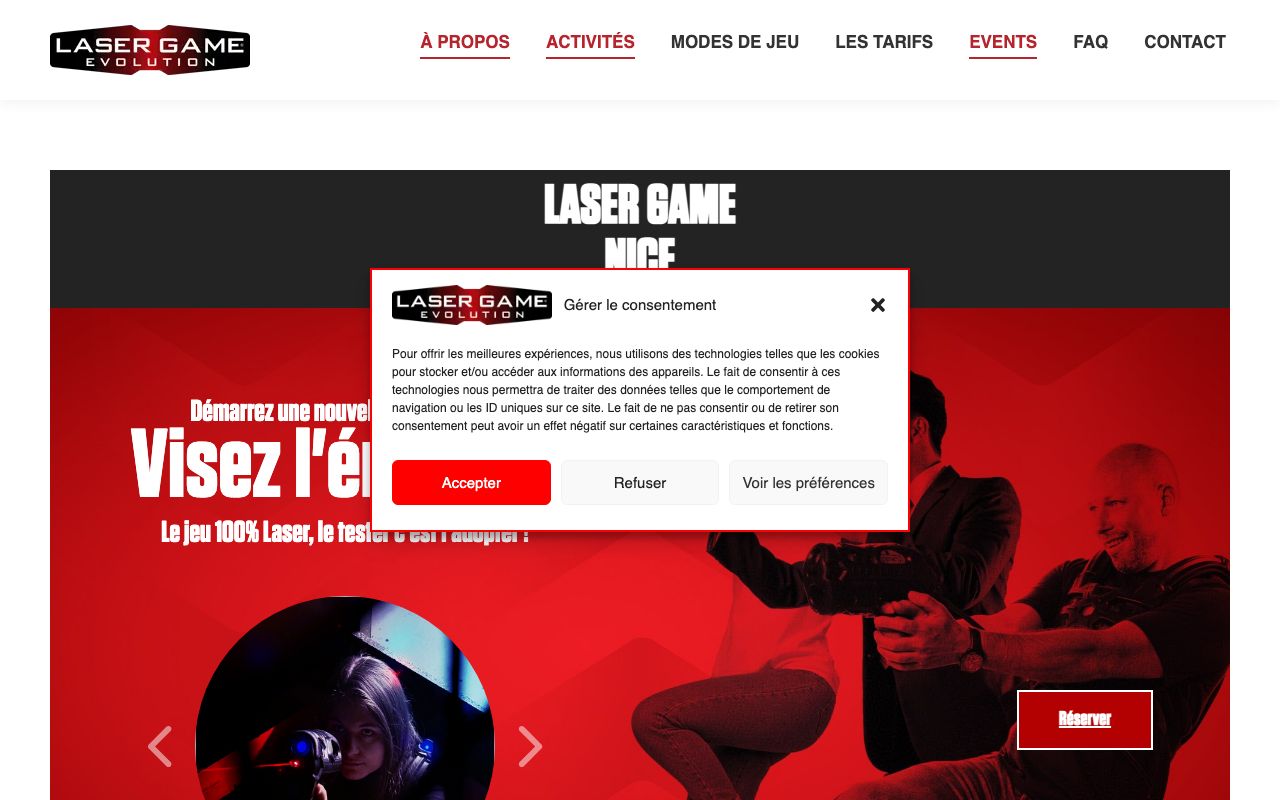 Laser Game Evolution Nice