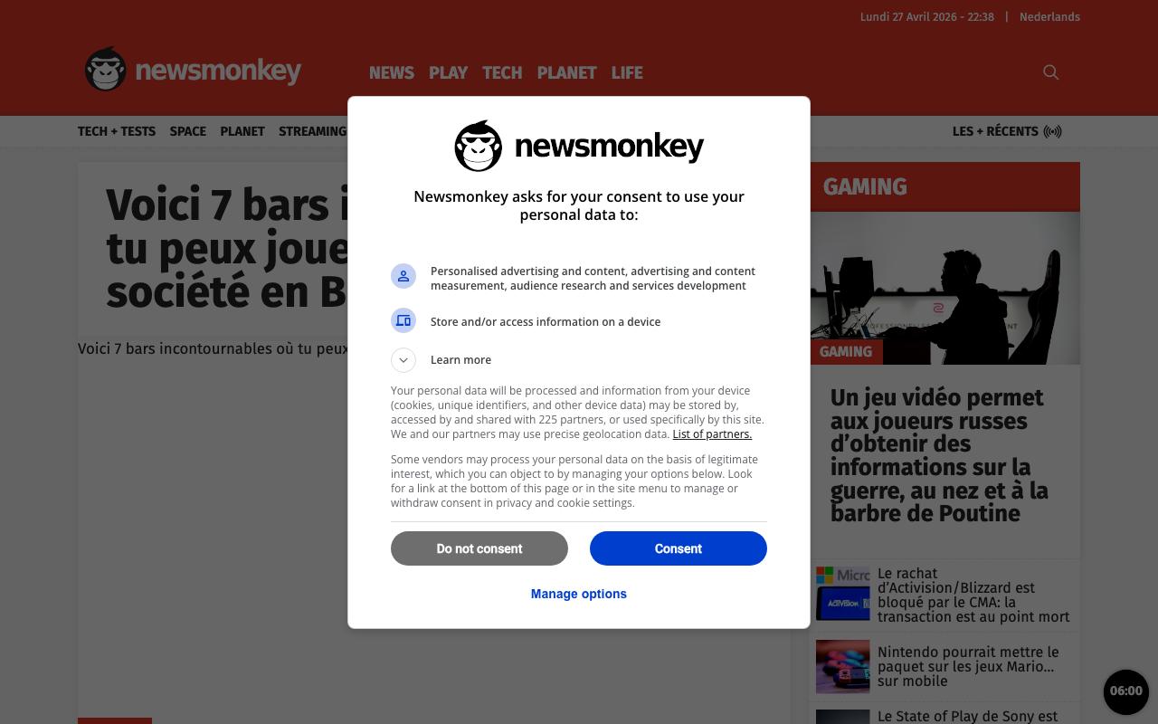 Newsmonkey Bars Jeux