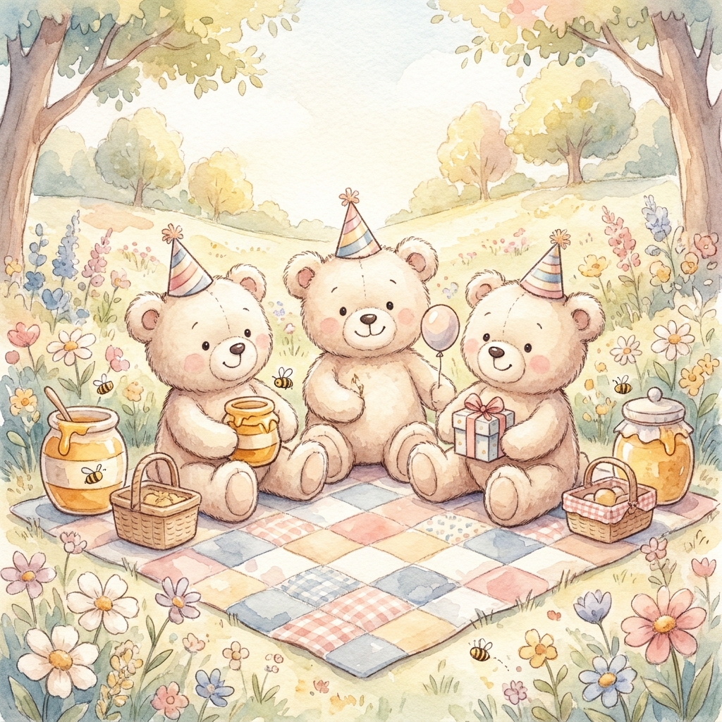 Picknick met teddyberen